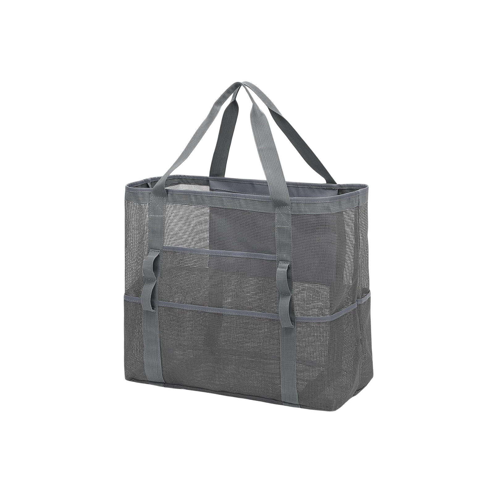 thumbnail image 2 of Bolsa De Playa De Malla Bolsa De Playa Extragrande Bolsa Para Piscina Con Bolsillo Con Cremallera Adecuada Para Artículos Para Crucero/Natación/, 2 of 2